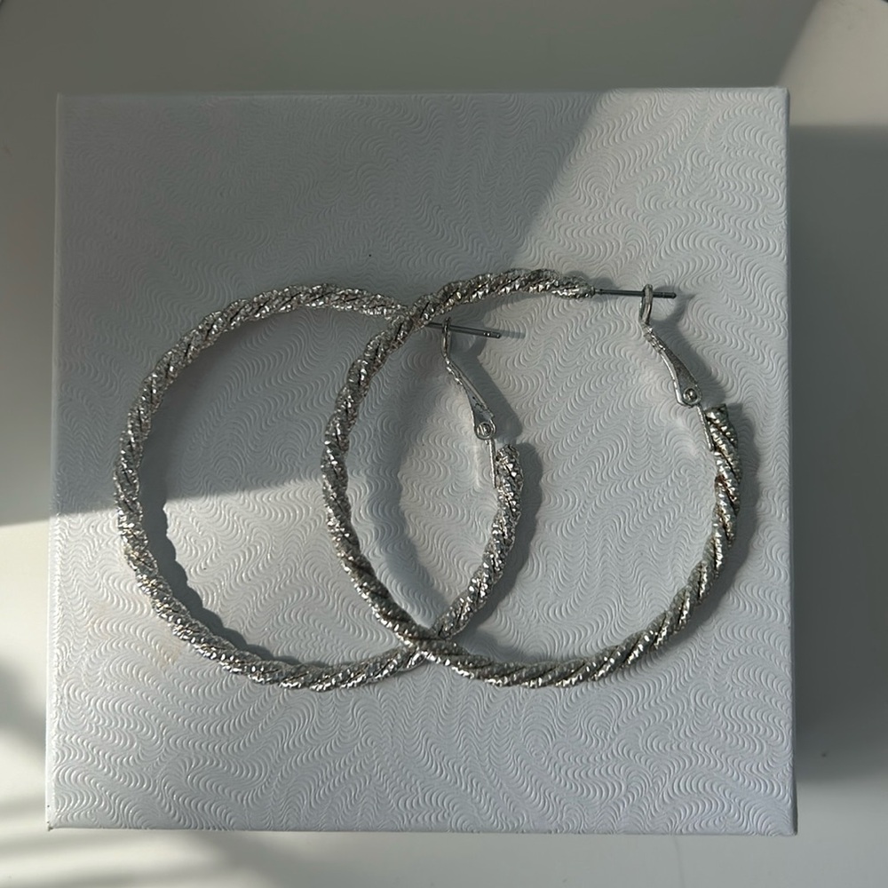 Silver Hoop Earrings